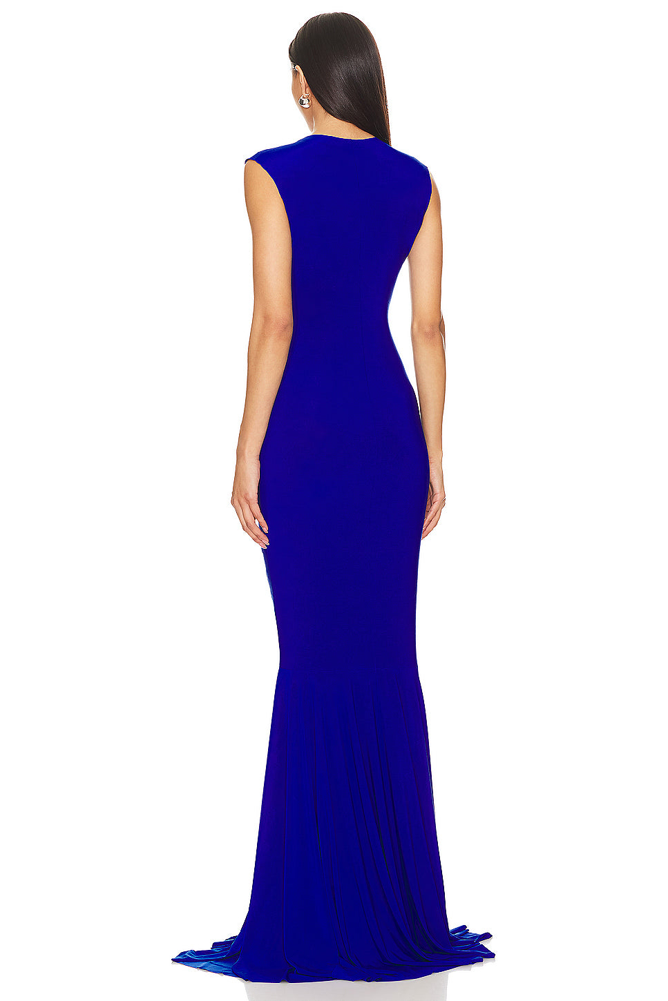 Crystal Detail Ruched Maxi Dress Blue HV2244
