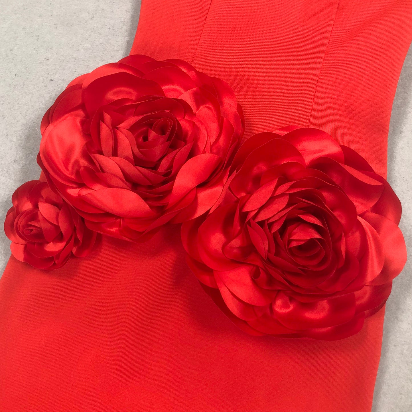 Strapless Floral Detail Maxi Dress