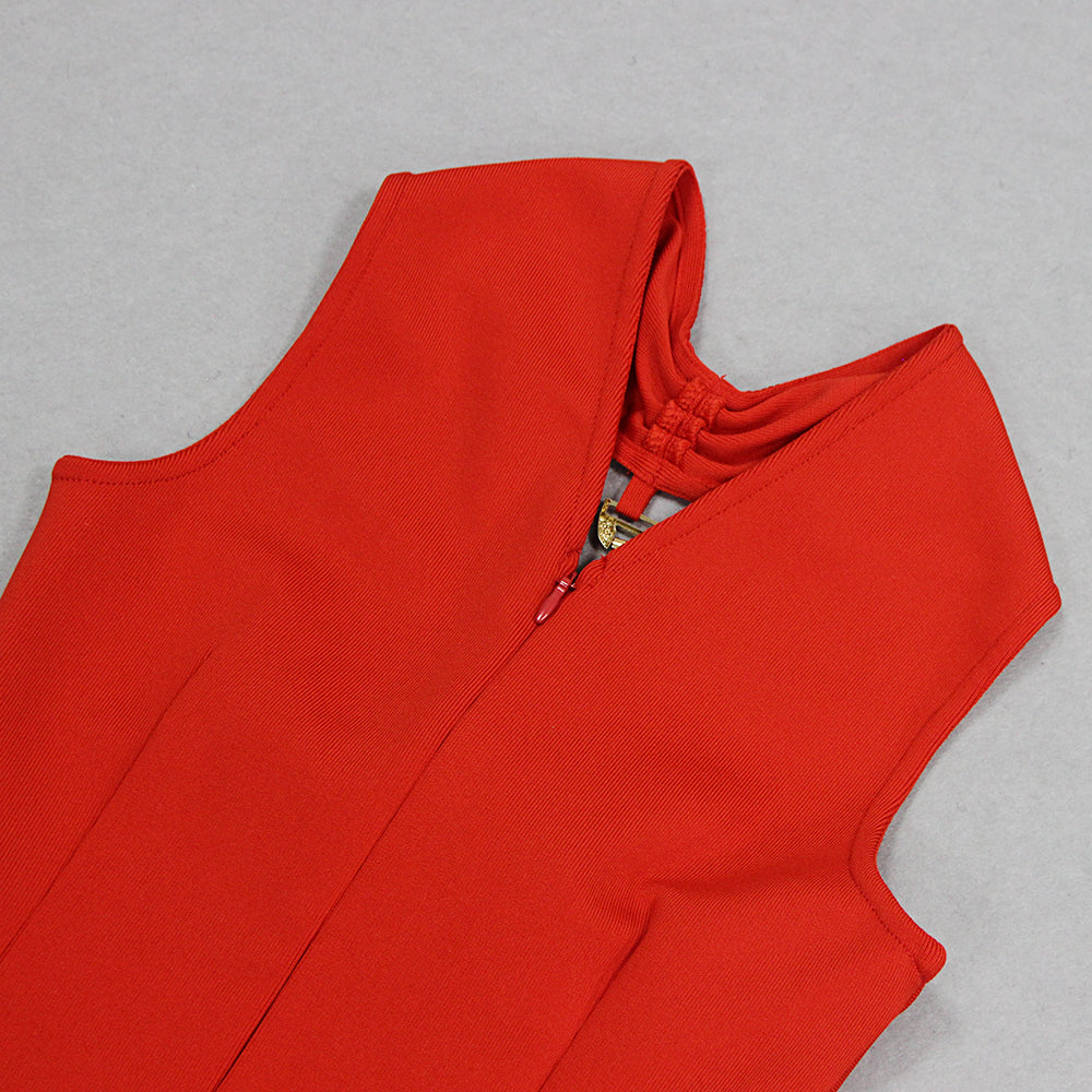 Halter Chain Detail Midi Dress HV1391