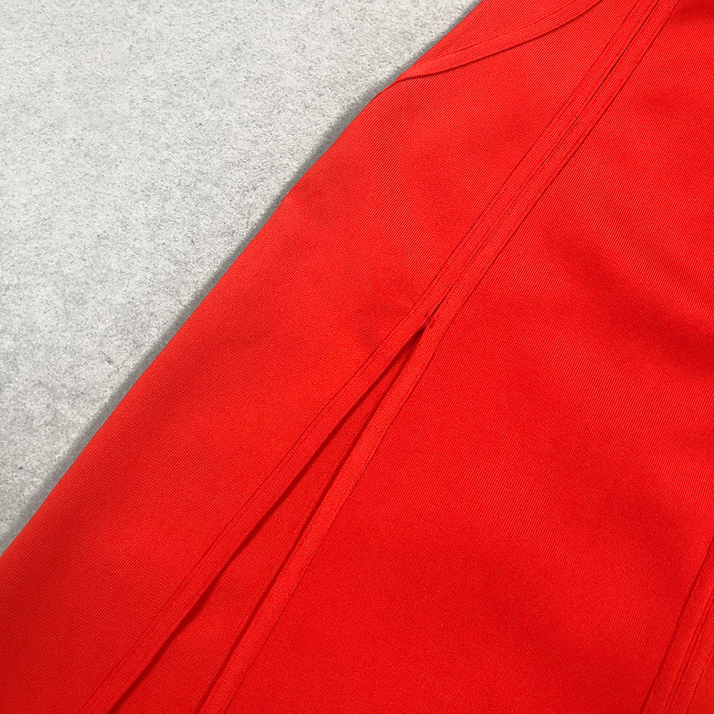 Strapless Structured Maxi Dress Red HV1738