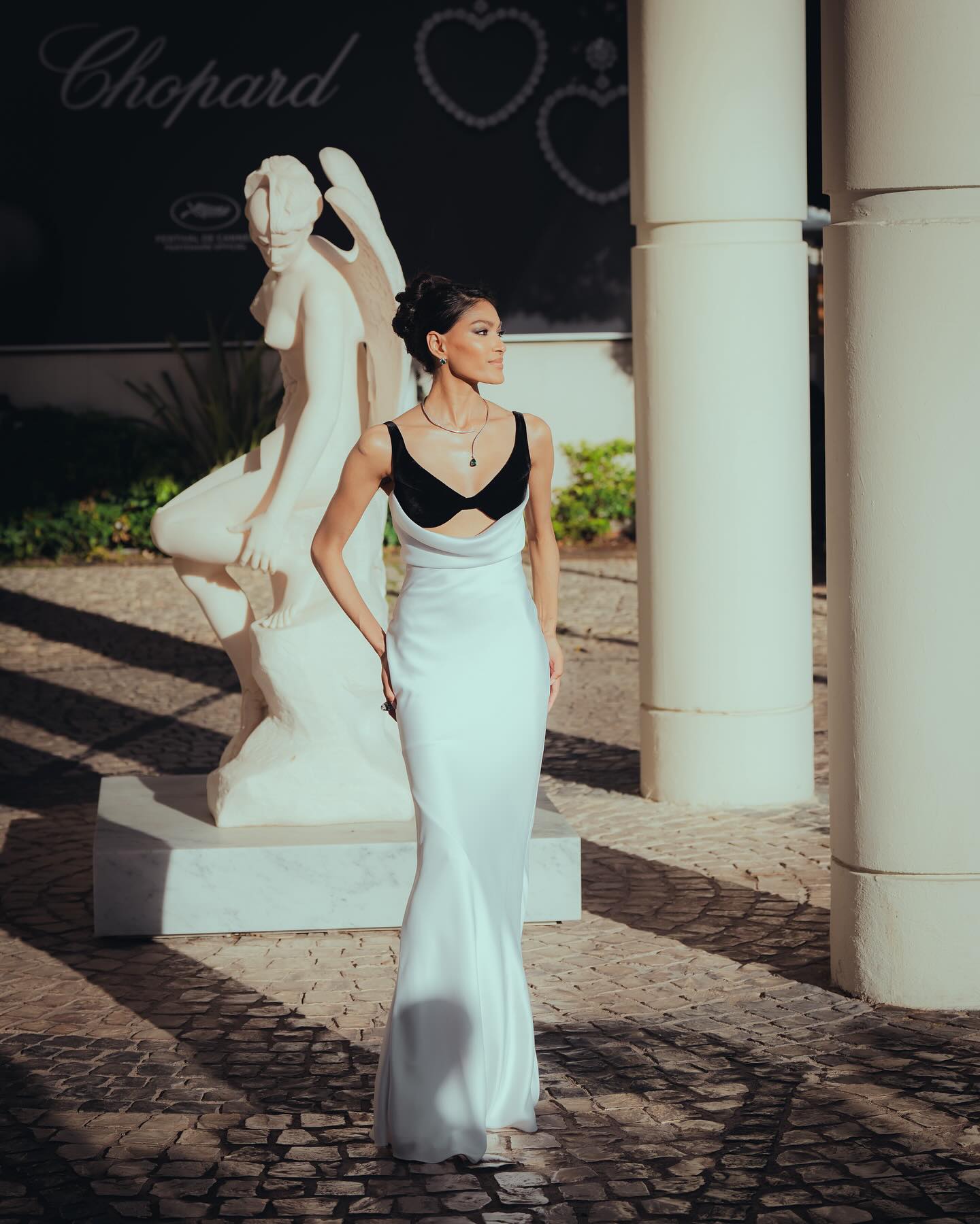 Velvet Bustier Maxi Dress HV1895