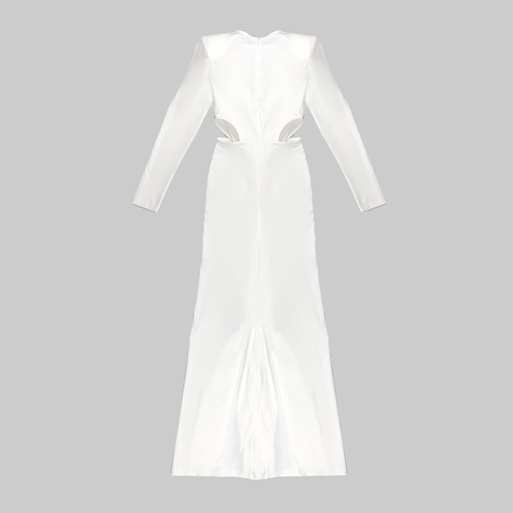 Long Sleeve Draped Maxi Dress HV9538