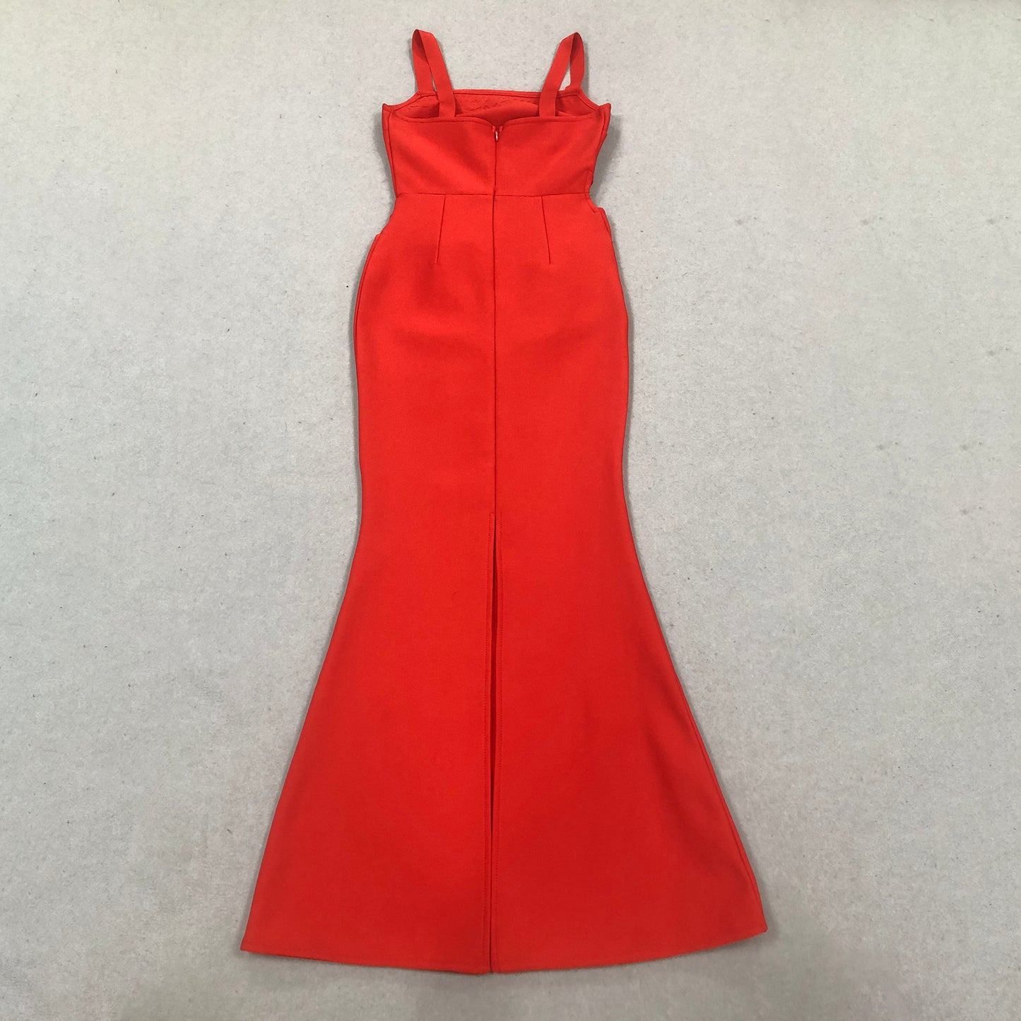 Crystal Draped Maxi Dress Red