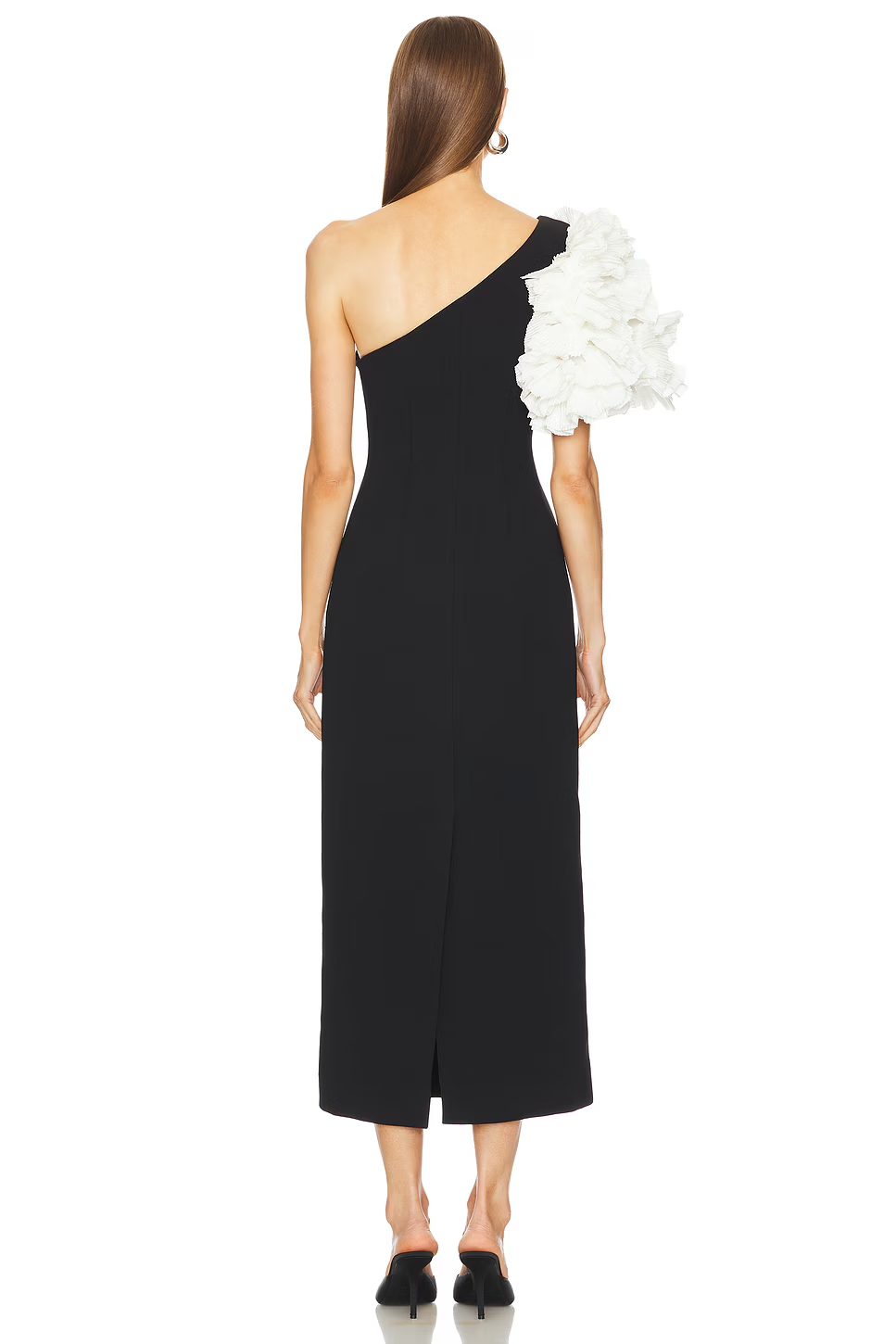 One Shoulder Ruffle Detail Maxi