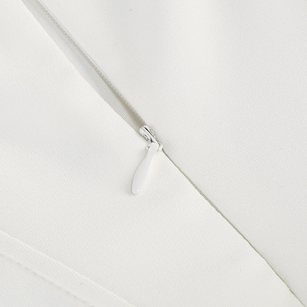 Strapless Puff Dress White