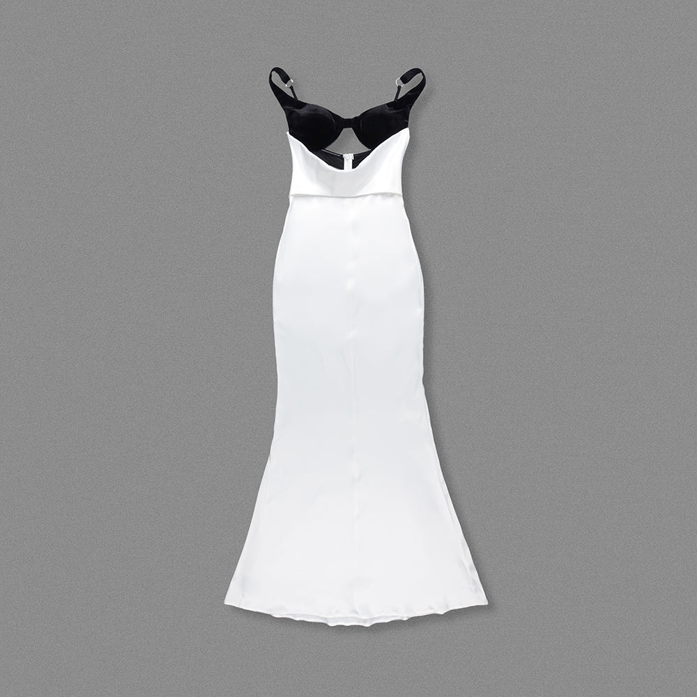Velvet Bustier Maxi Dress HV1895