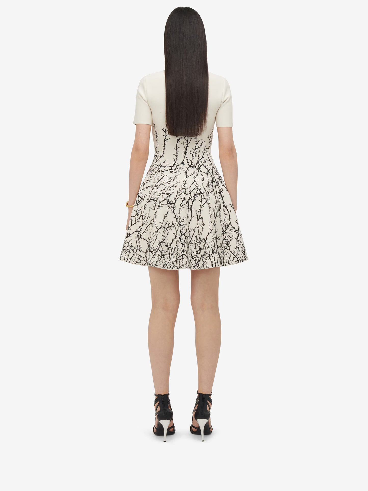 Short Sleeve A Line Dress White HV1576