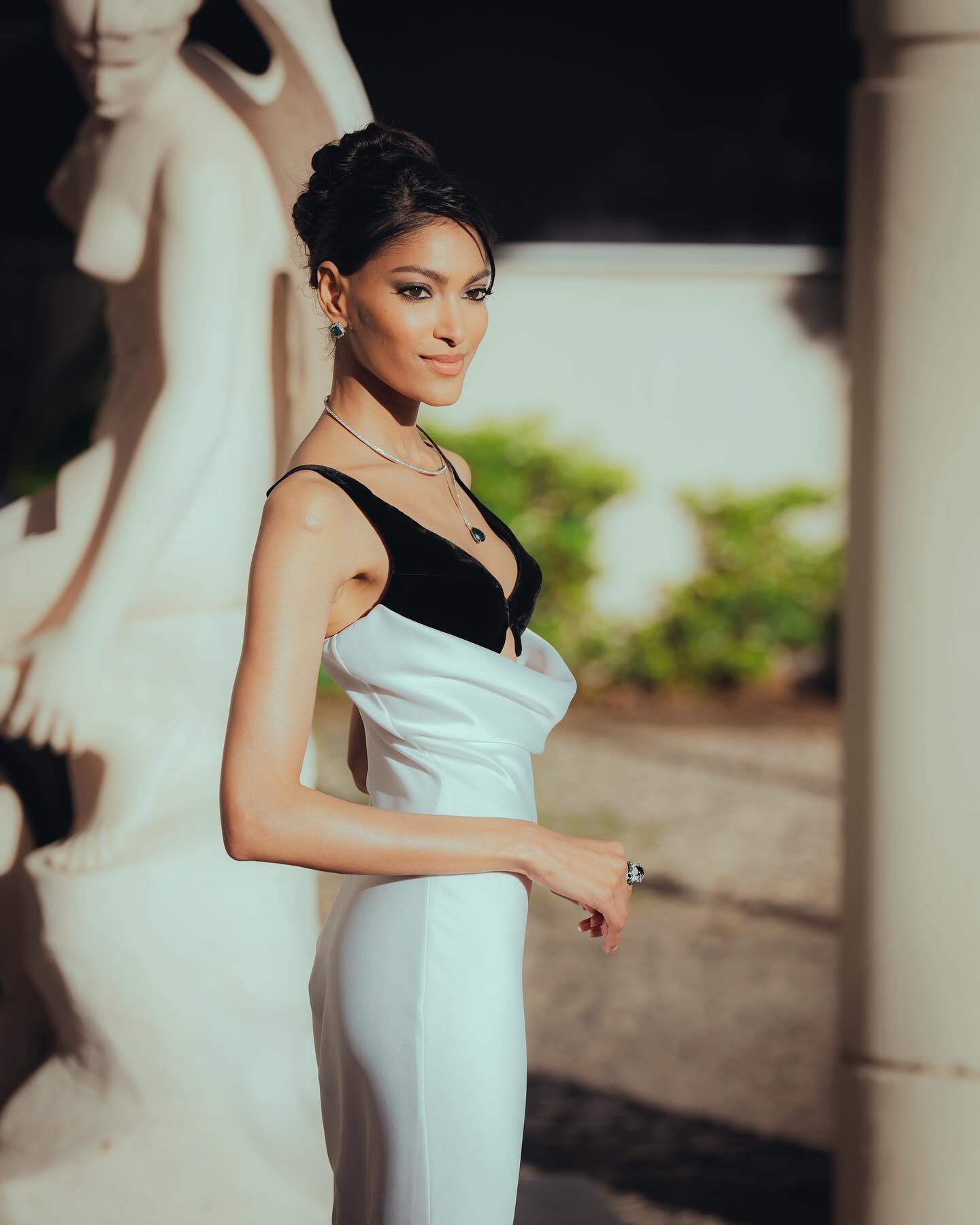 Velvet Bustier Maxi Dress HV1895