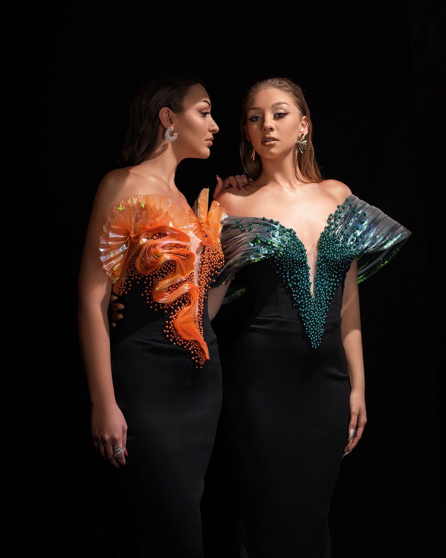 Bardot Embellished Maxi Dress Green Black
