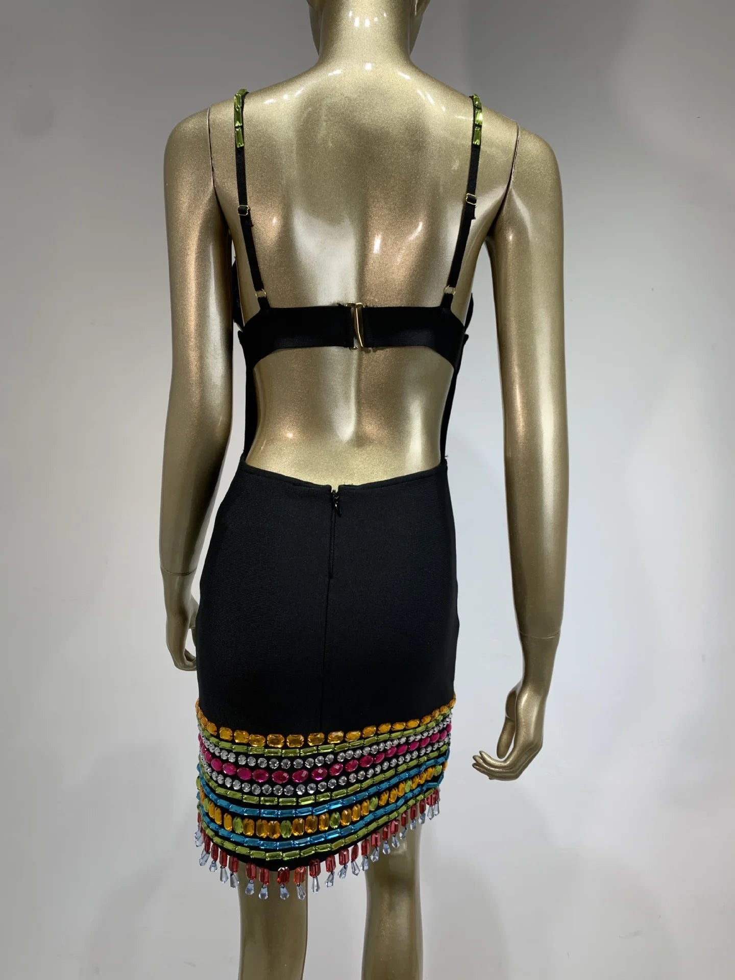 Embellished Bustier Dress Black HV1221