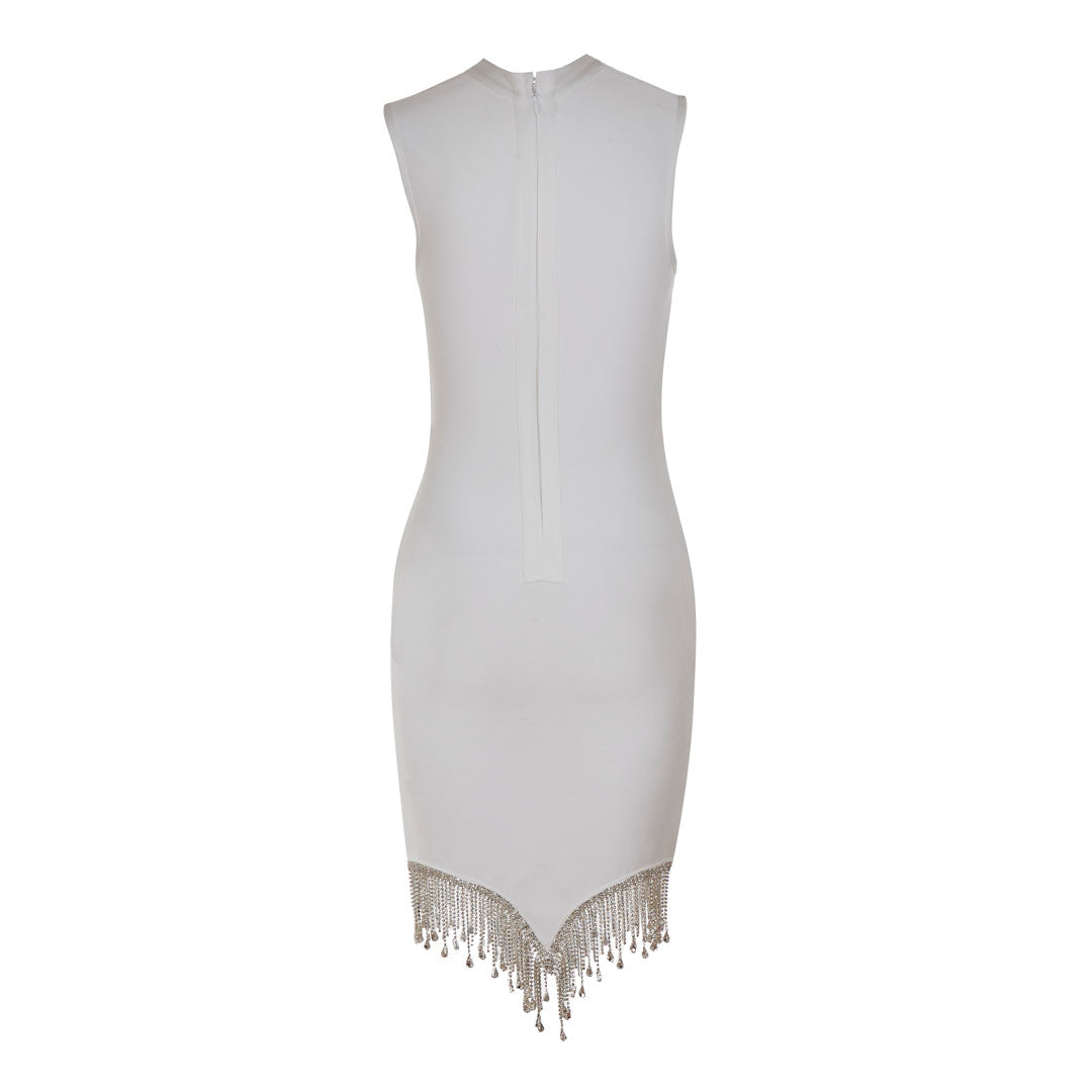Crystal Hem Dress White HV3291