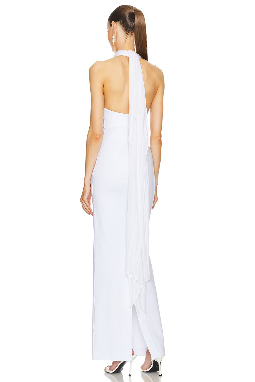 Halter Draped Maxi Dress HV1533