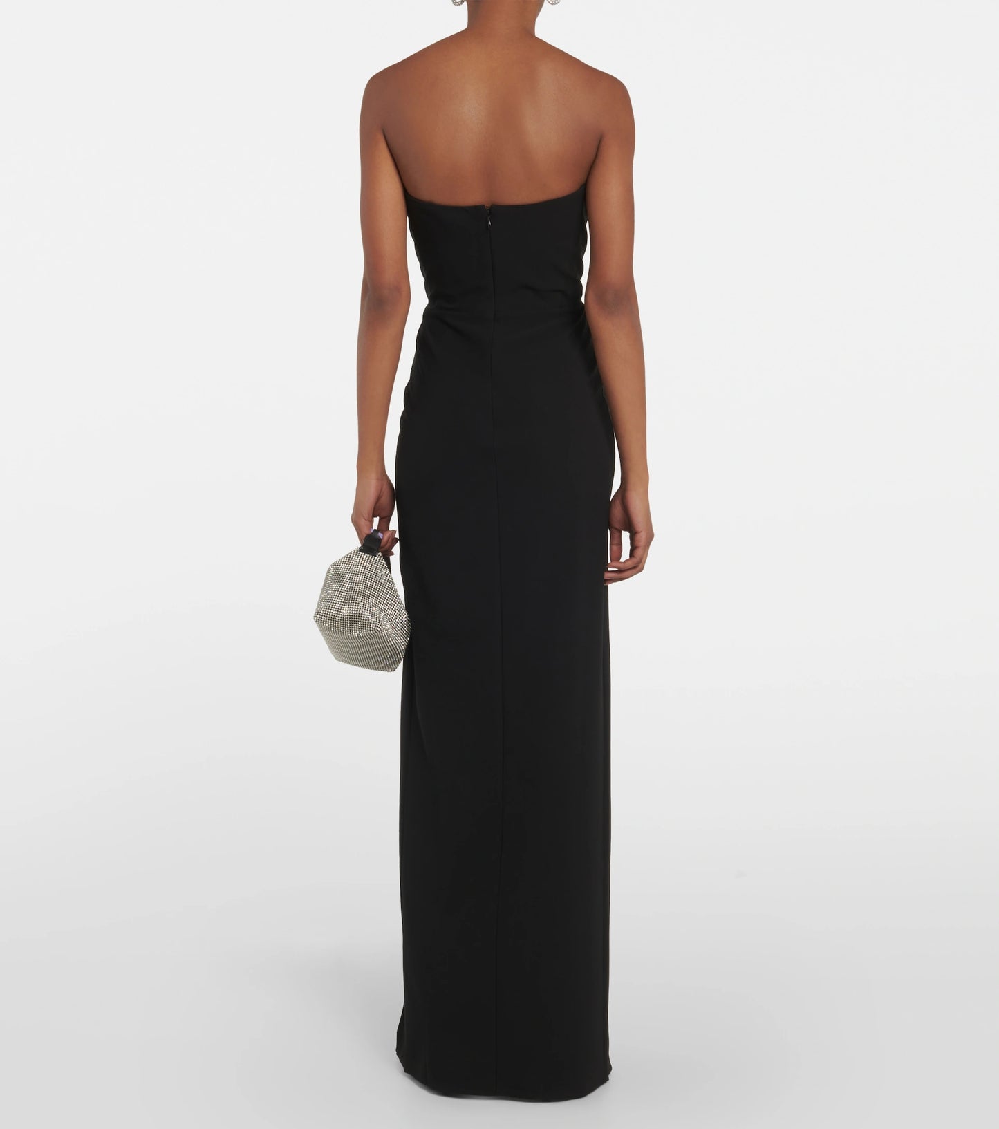 Strapless Bustier Maxi Dress Black HV9509