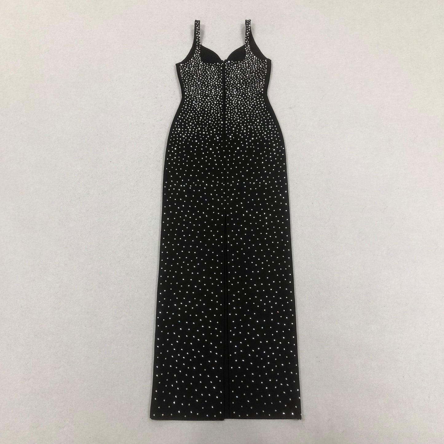 Crystal Covered Maxi Dress Black HV2021