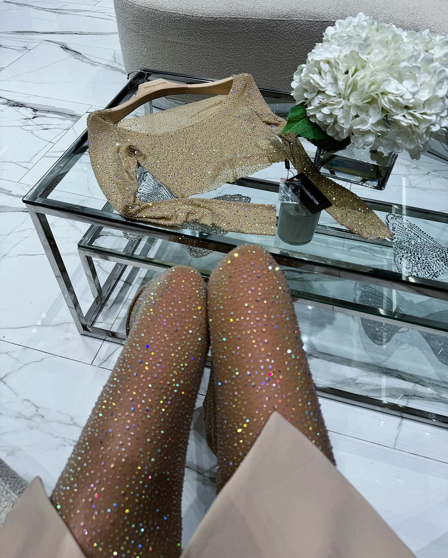 Long Sleeve Crystal Suit HV1347