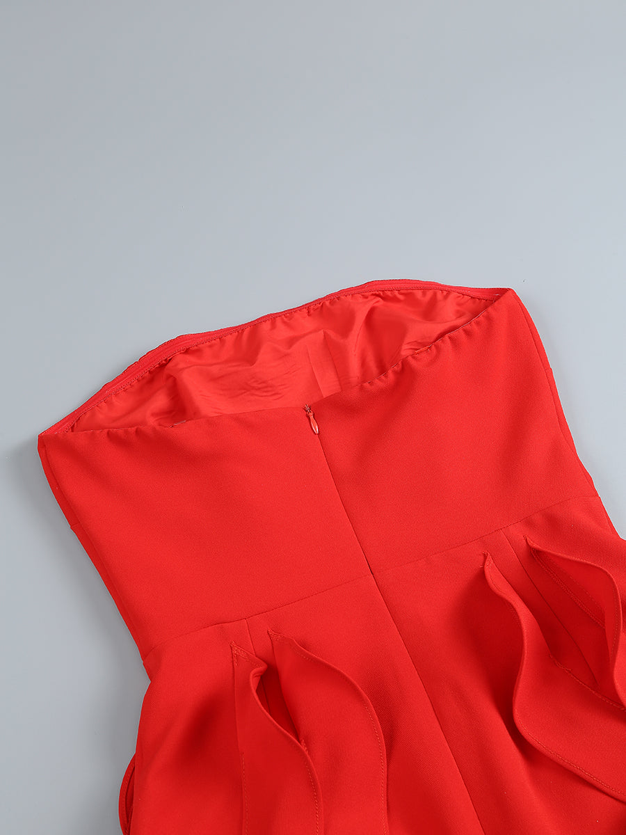 Strapless Flower Detail Dress HV
