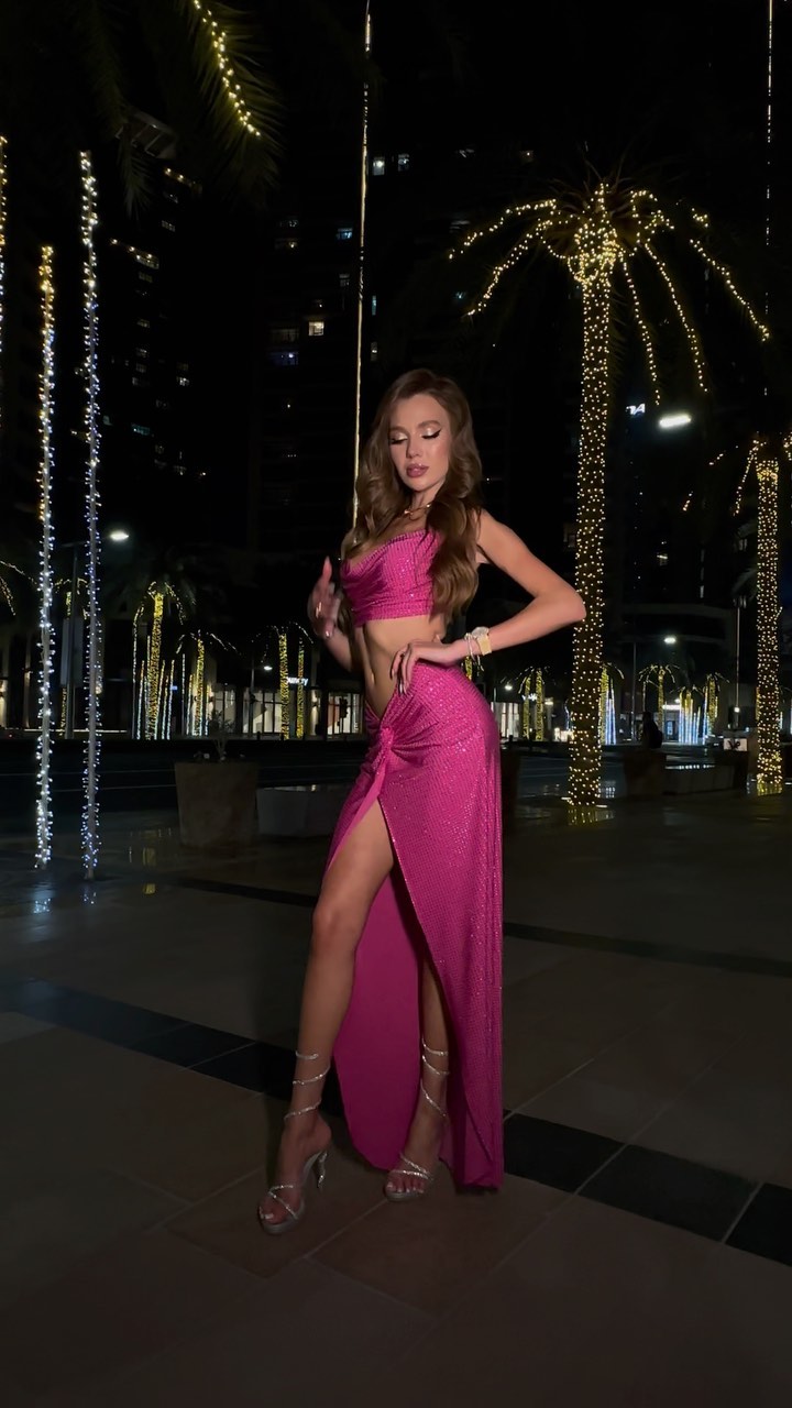 Halter Embellished Two Piece Maxi Dress HV1182