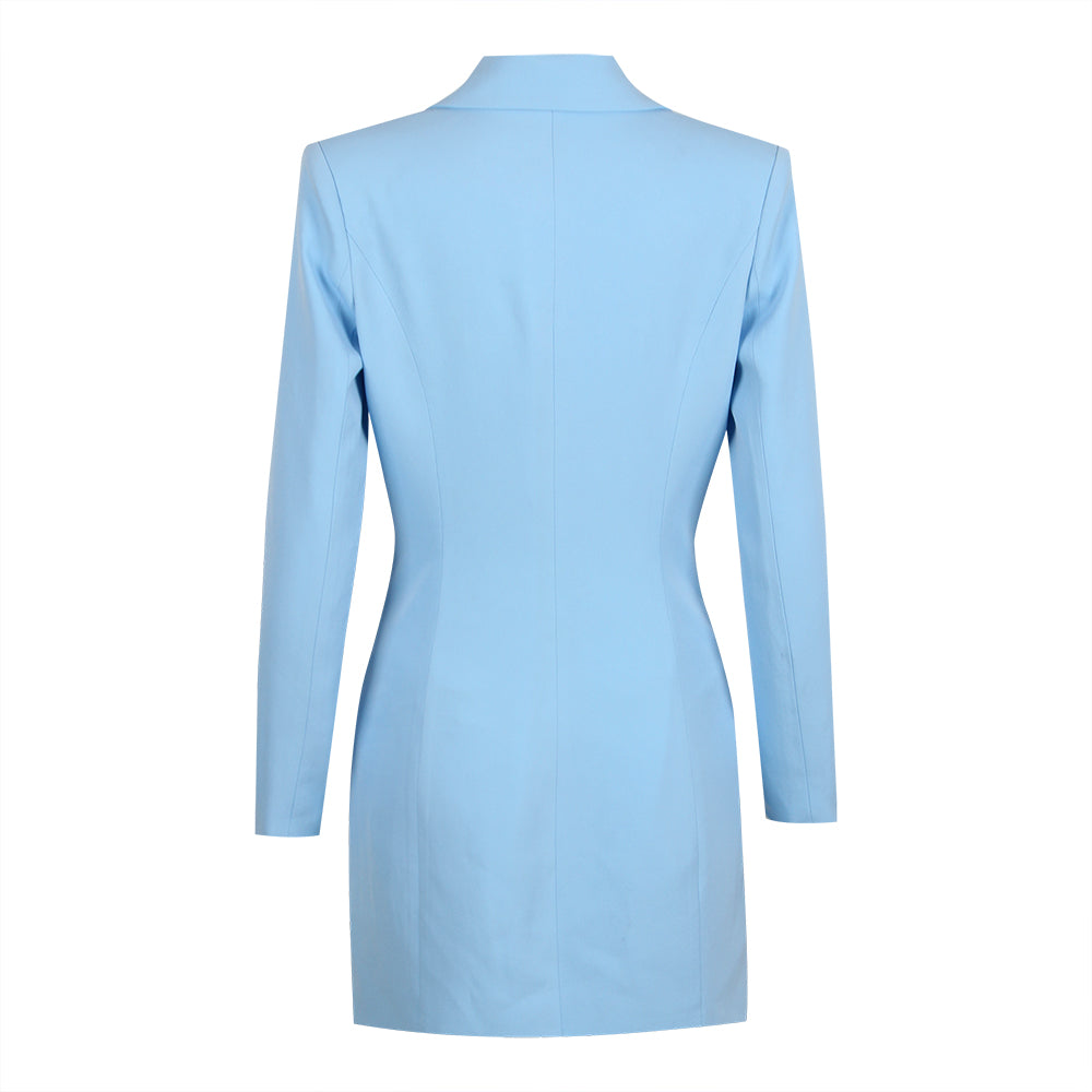 Embellished Long Sleeve Blazer Dress Blue HV9135