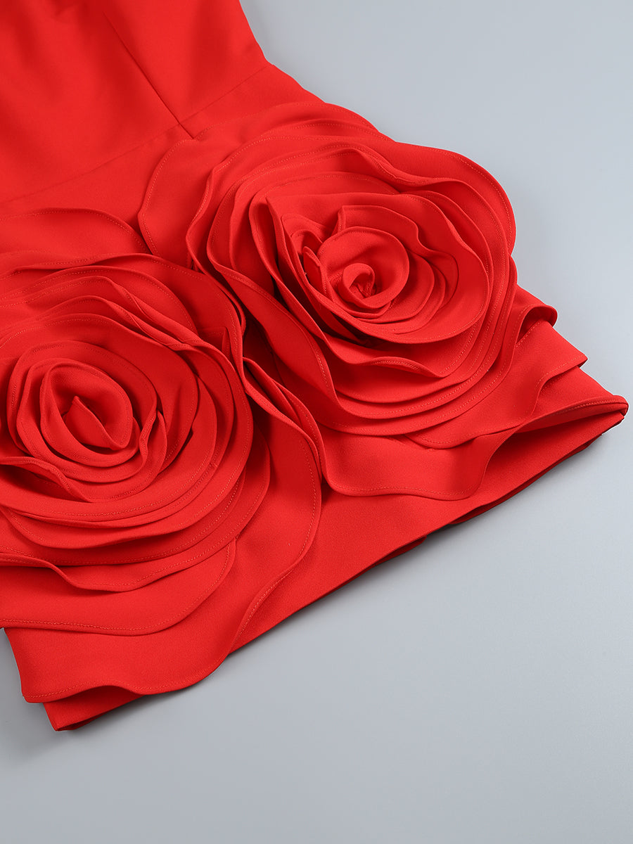 Strapless Flower Detail Dress HV
