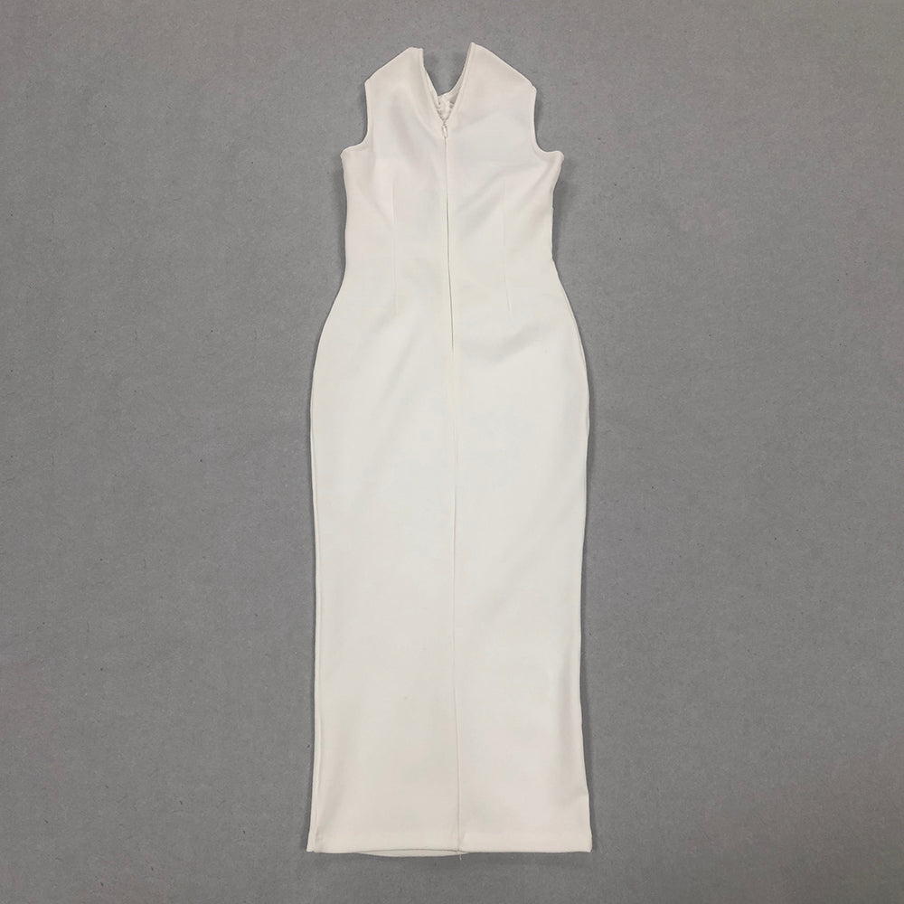 Halter Chain Detail Midi Dress HV1391