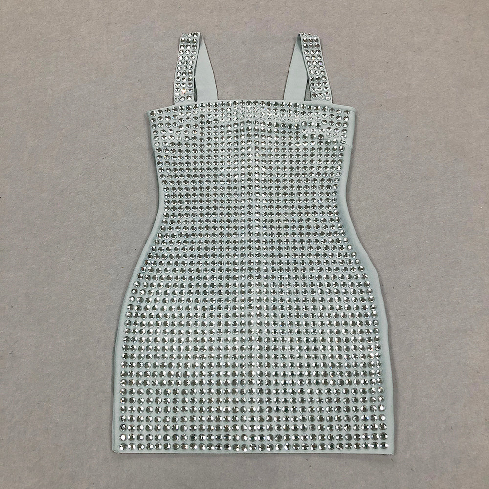 Crystal Embellished Dress Silver HV1427