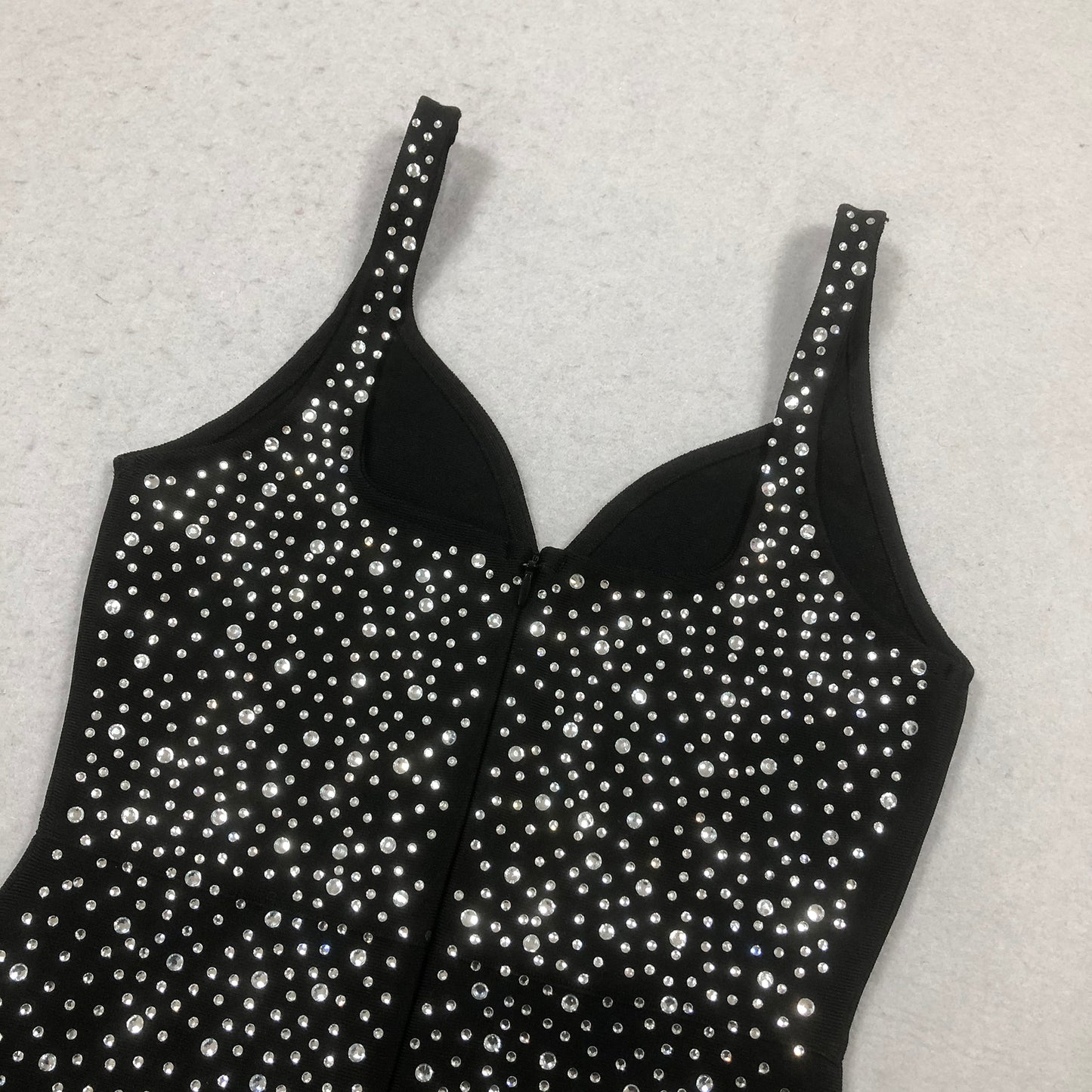 Crystal Covered Maxi Dress Black HV2021