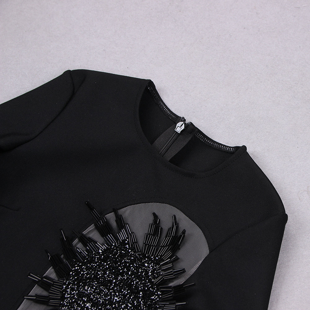 Long Sleeve Embellished Dress HV9229