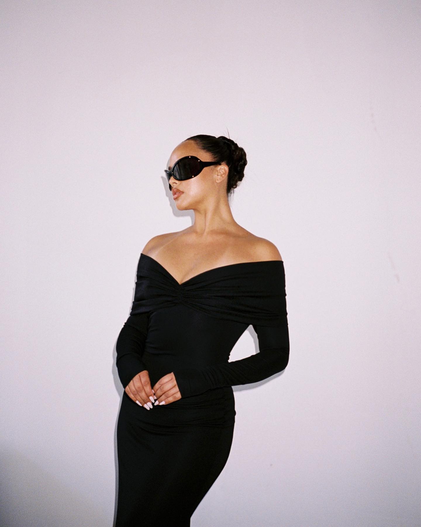 Long Sleeve Off The Shoulder Maxi Dress HV1060