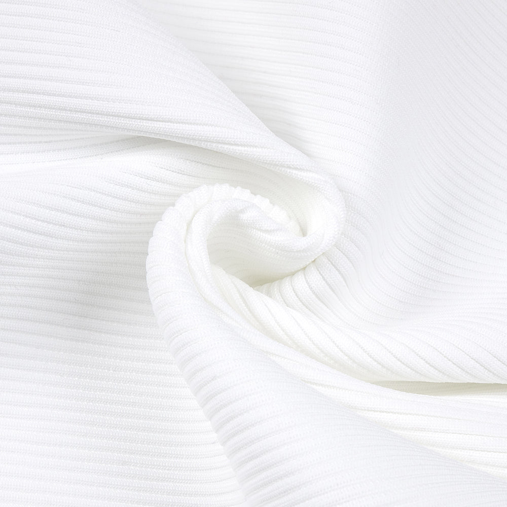 One Shoulder Ruffle Maxi Dress White HV1038