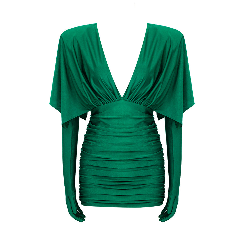 Long Sleeve Ruched Dress HV9764