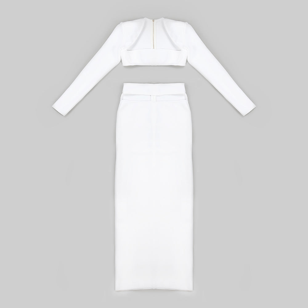 Long Sleeve Two Piece Maxi Dress HV8590