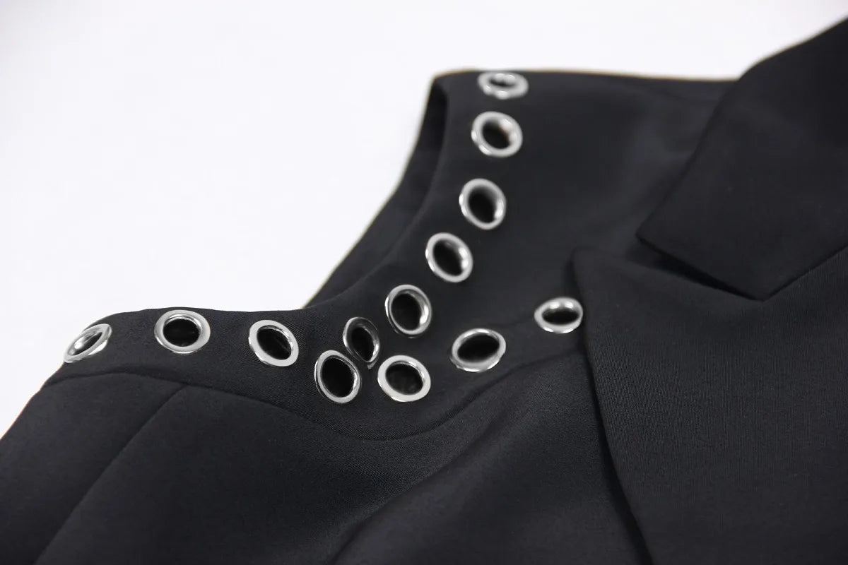 Sleeveless Studded Blazer Dress