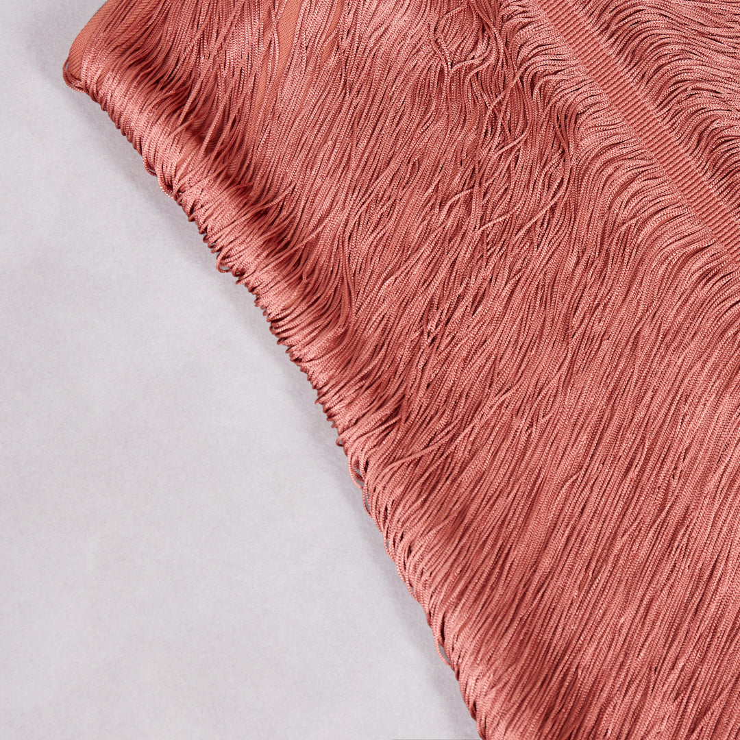 Halter Tassel Detail Maxi Dress Rust