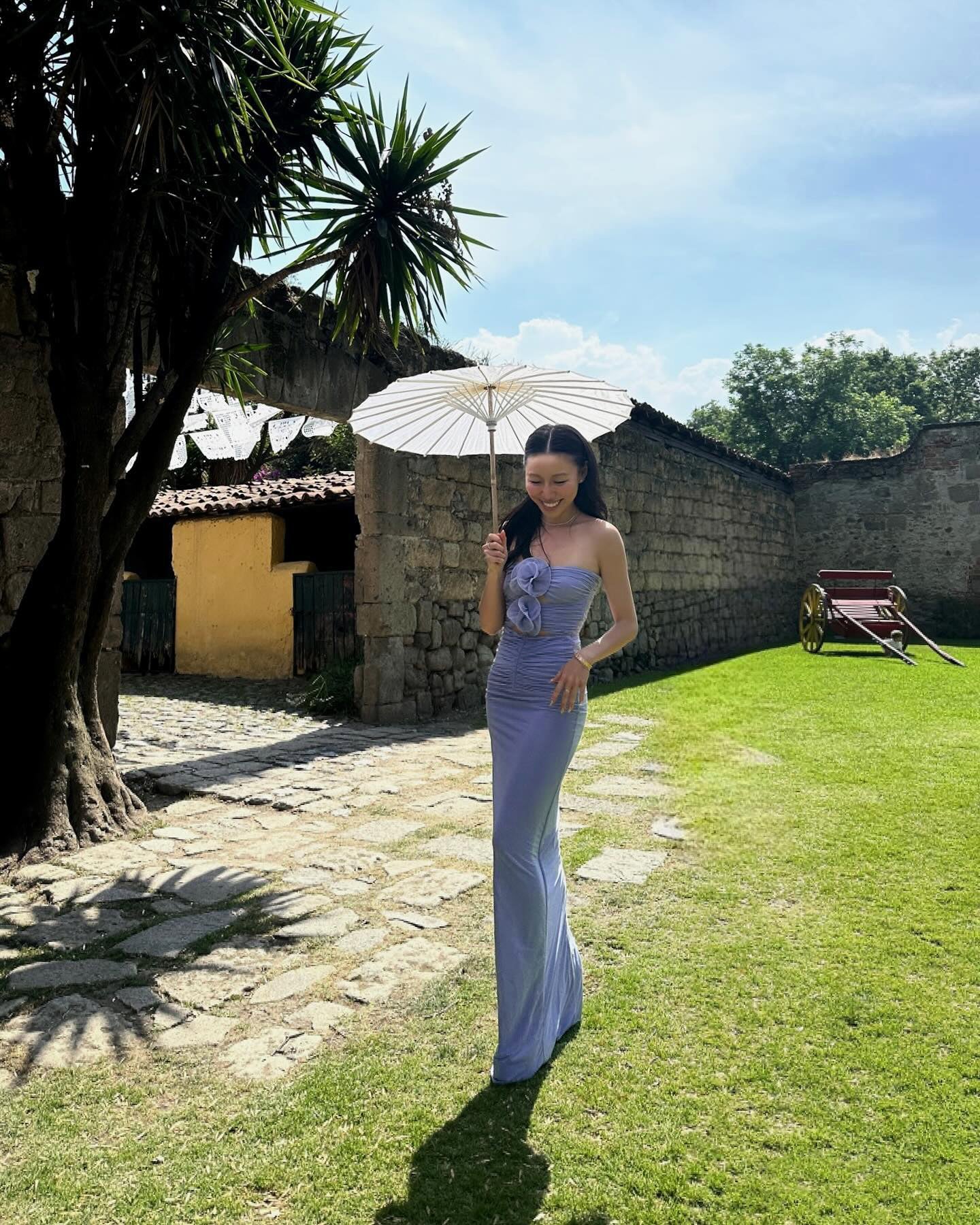 Strapless Floral Maxi Dress Purple HV1422