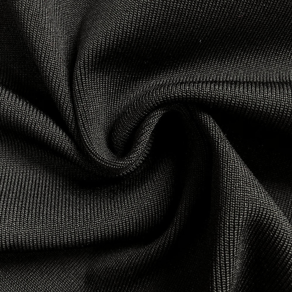 Strapless Design Crystal Detail Maxi Dress Black