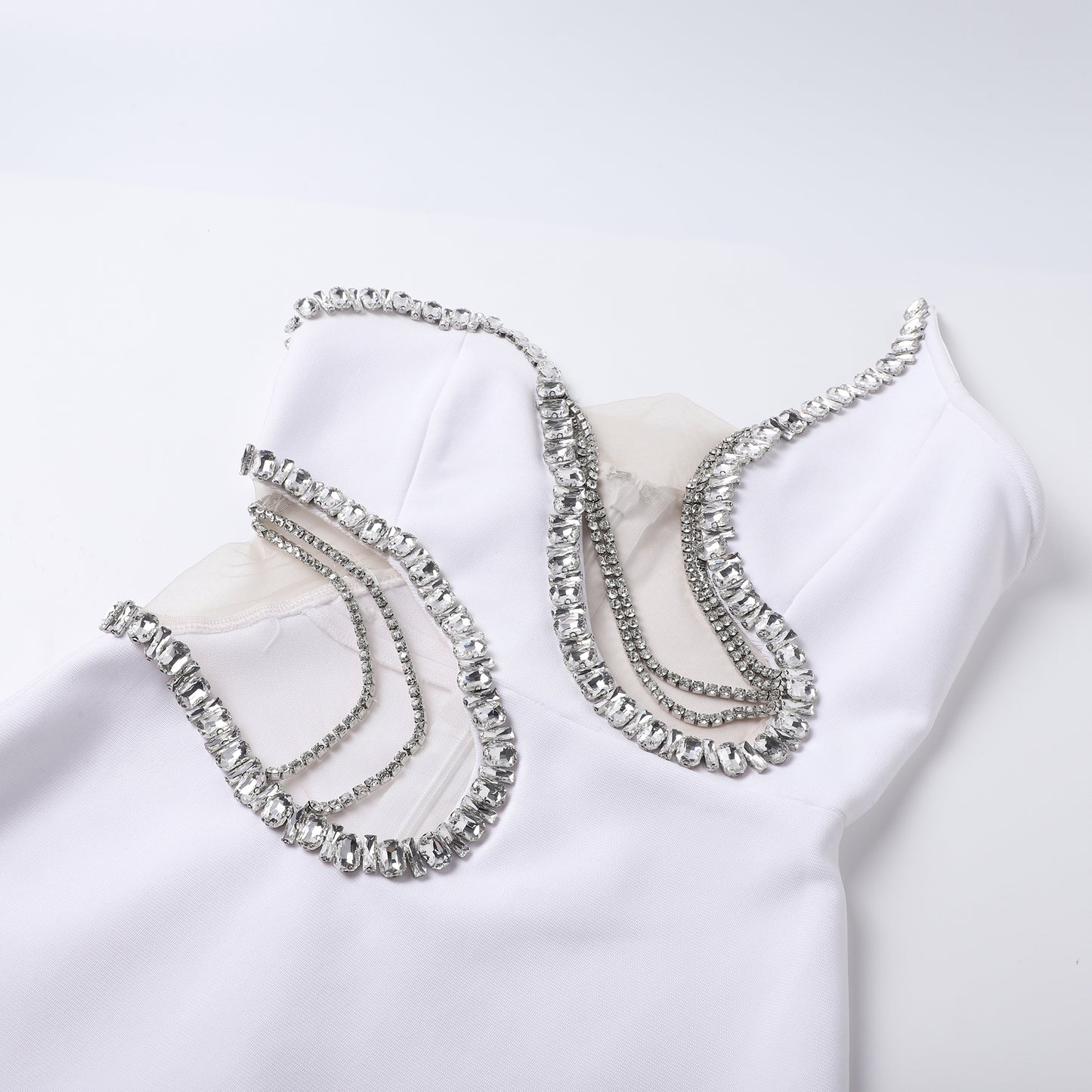 Strapless Crystal Detail Maxi Dress HV2183