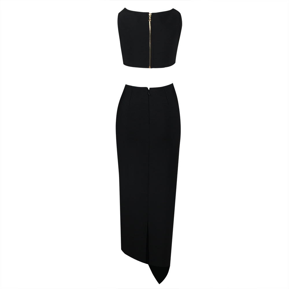 Geo Cut Out Detail Maxi Two Piece Dress HV9256