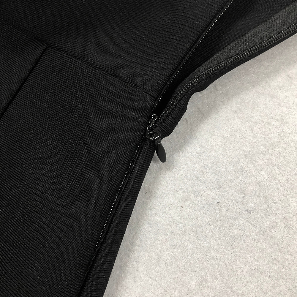 Strapless Bustier Bow Detail Maxi Dress Black White HV10110