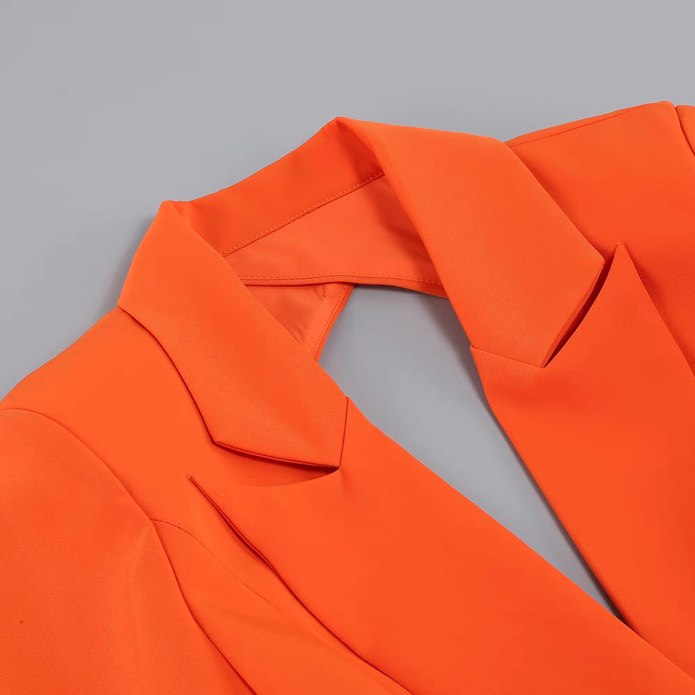 Long Sleeve Cut Out Jumpsuit Orange HV8874