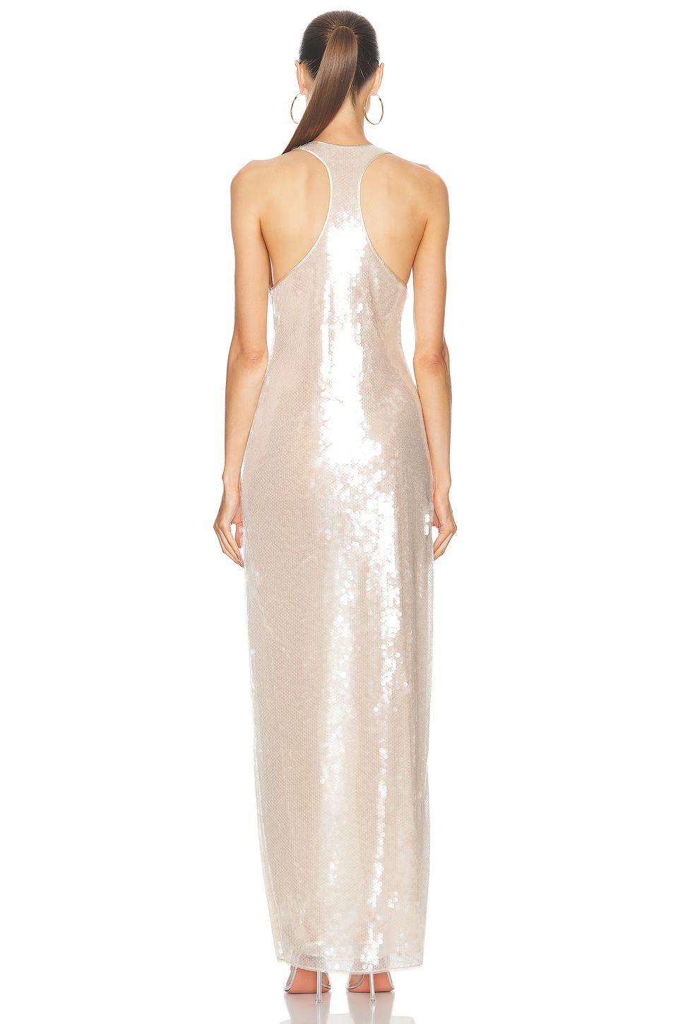 Sequin Maxi Dress Ivory HV1975