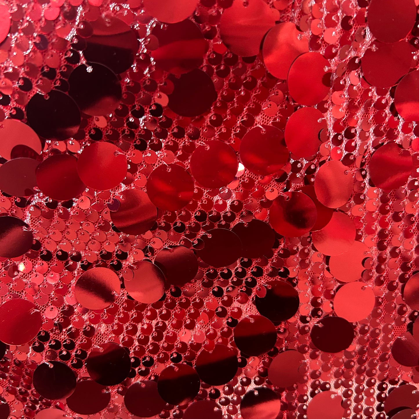 Strapless Big Sequins Maxi Dress Red BB505