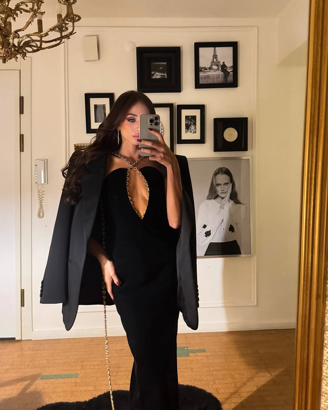 Halter Chain Maxi Dress Black