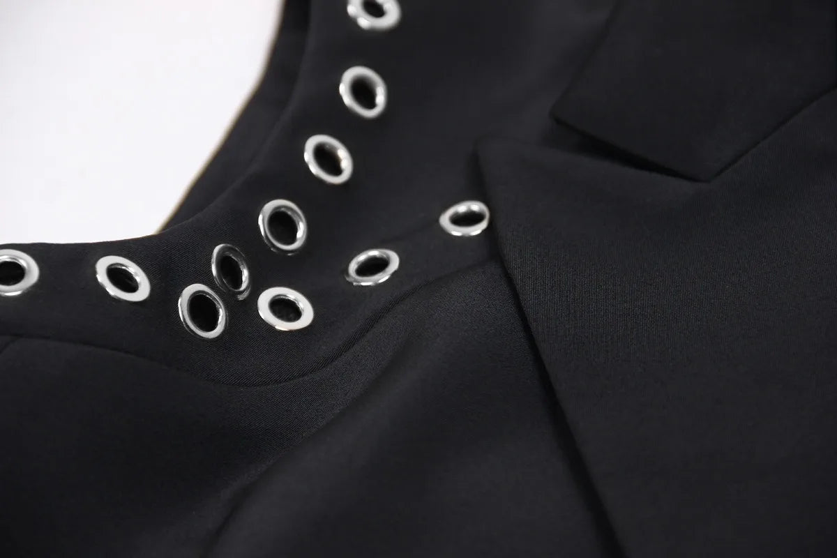 Sleeveless Studded Blazer Dress