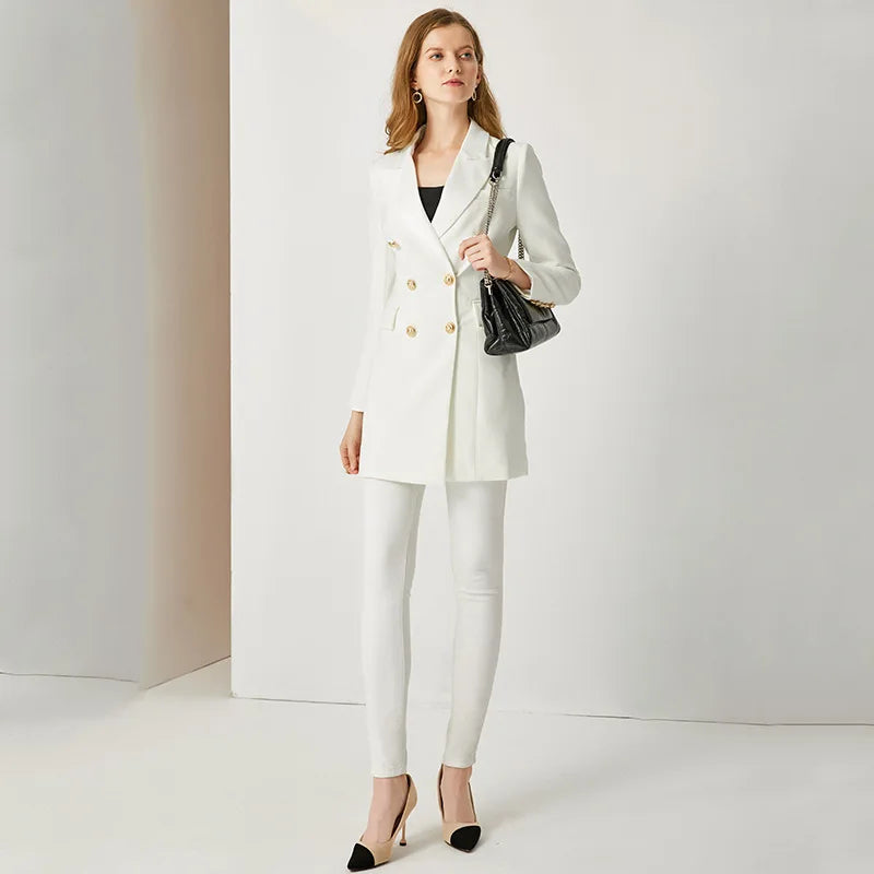 Long Sleeve Satin Lapel Blazer Dress