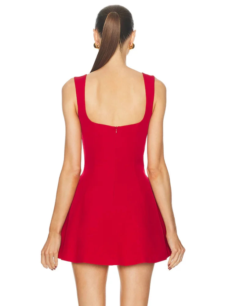 A Line Dress Red