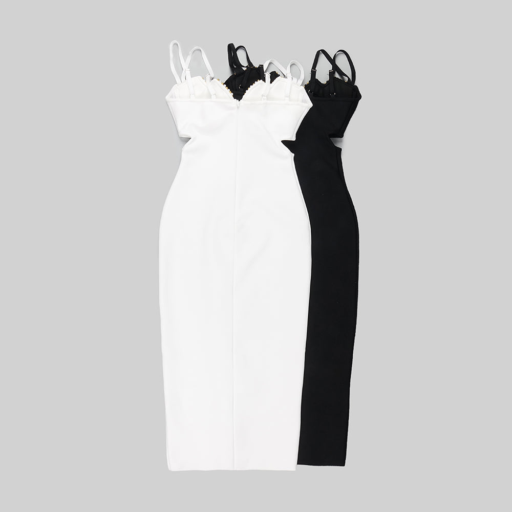 Embellished Bustier Midi Dress HV9405