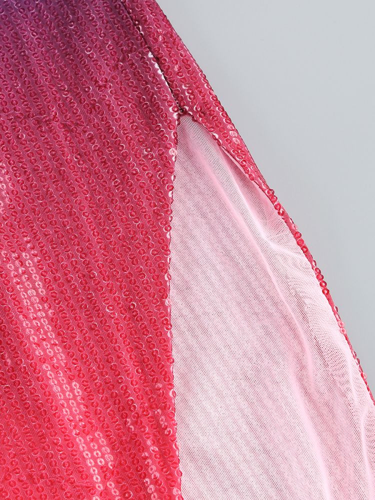 One Shoulder Sequin Maxi Dress Purple HV1024