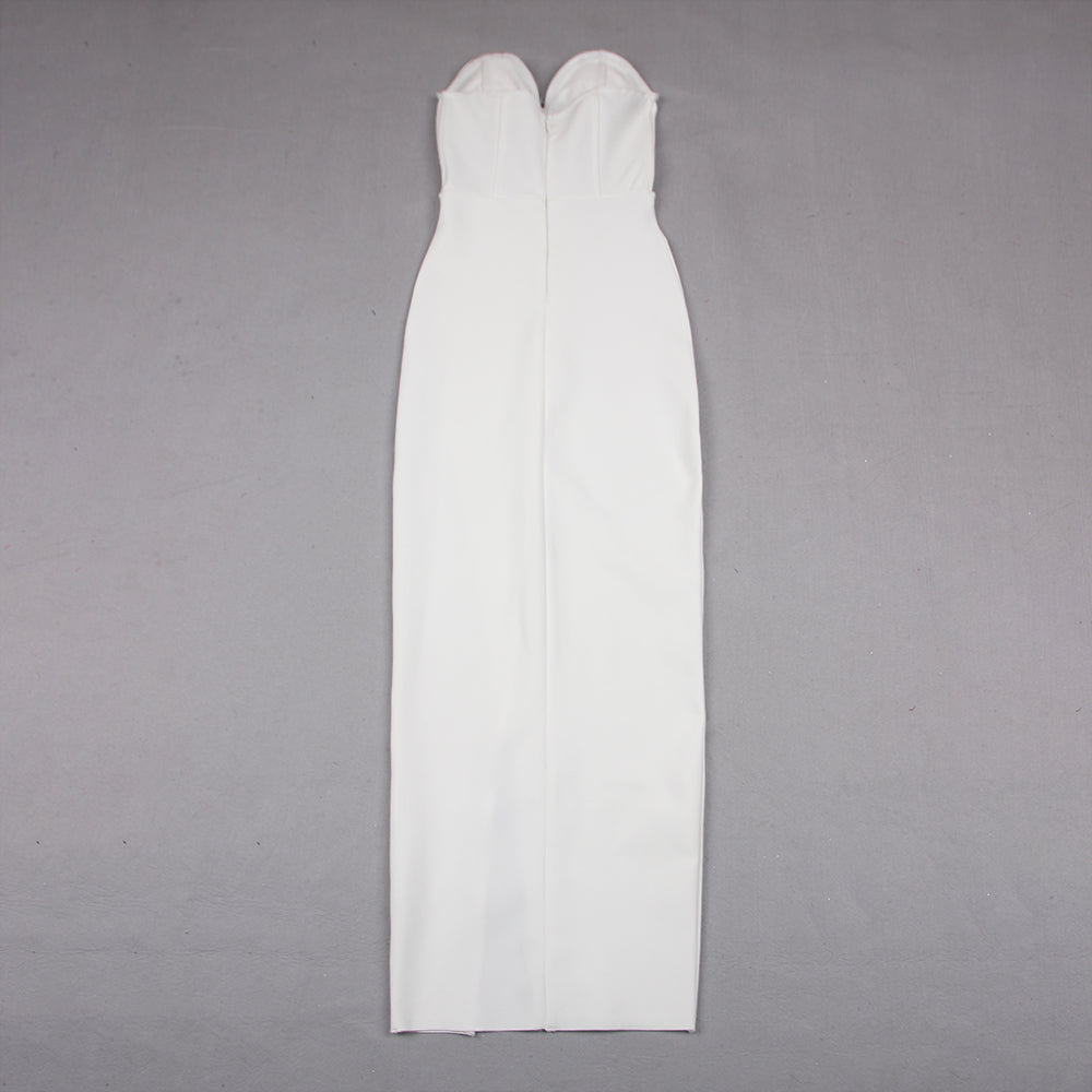 Strapless Rose Bustier Maxi Dress HV9592