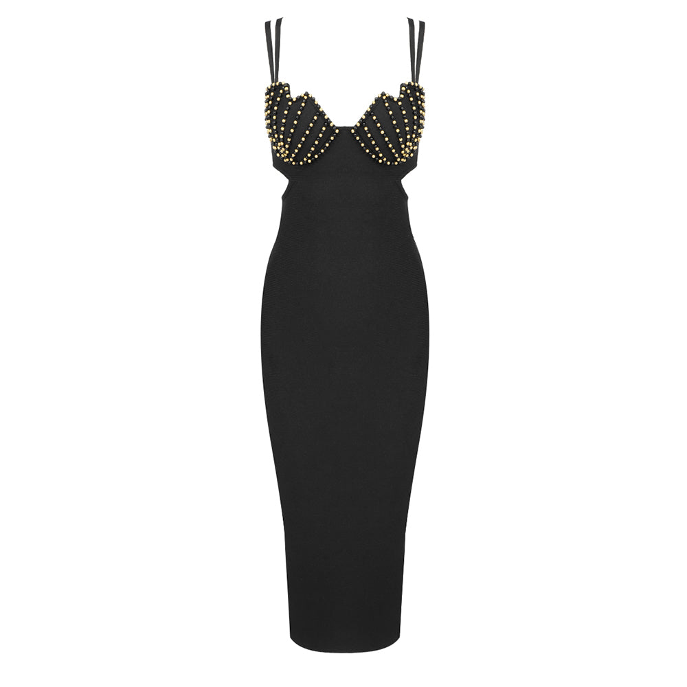 Embellished Bustier Midi Dress HV9405