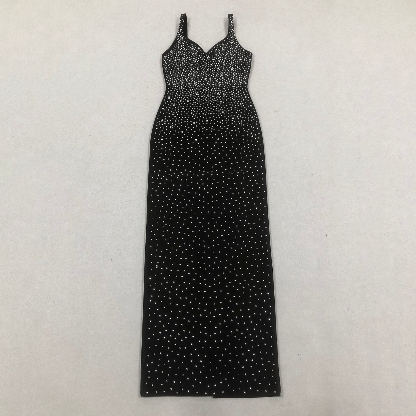 Crystal Covered Maxi Dress Black HV2021